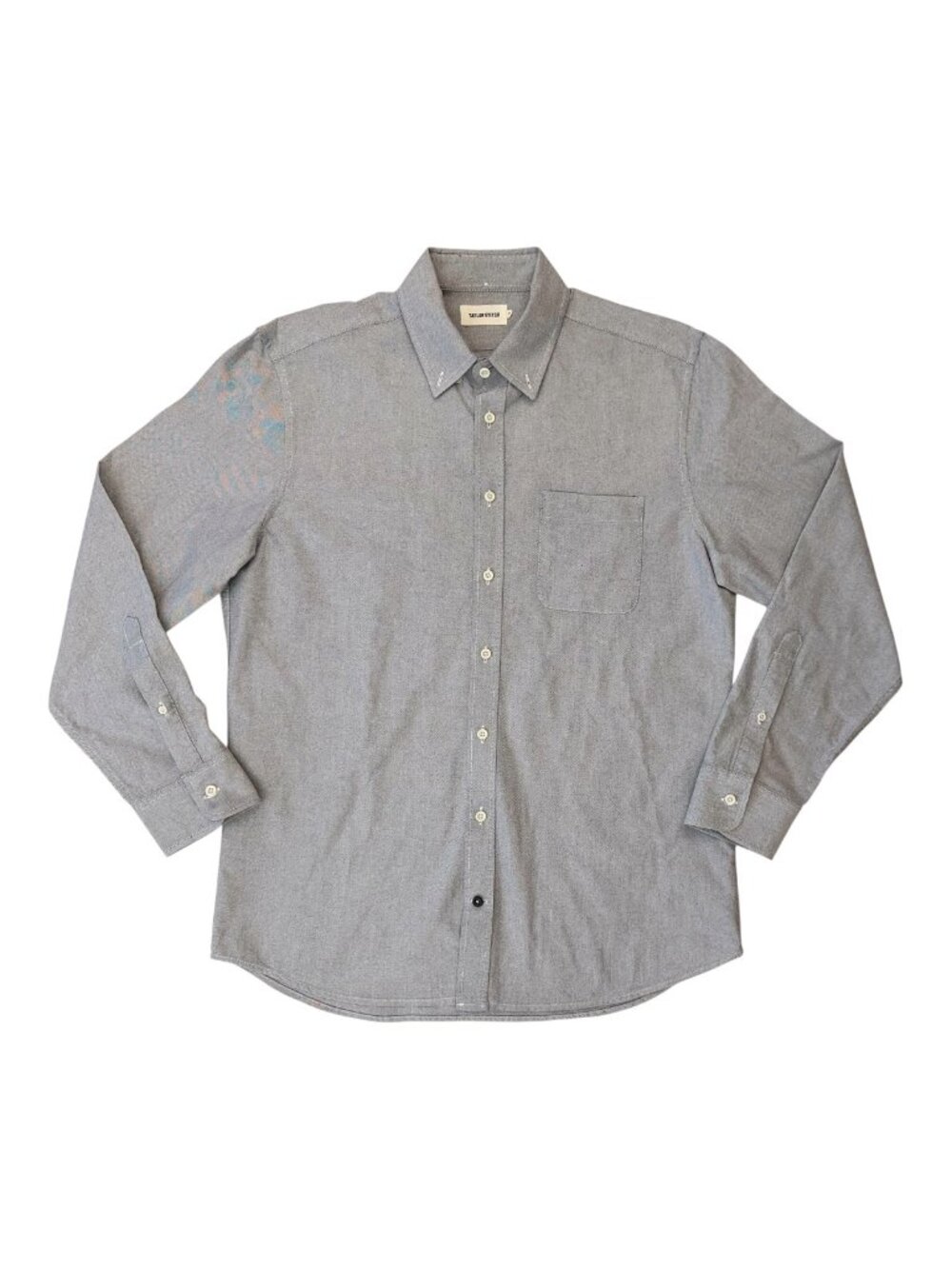 Taylor Stitch Long Sleeve Button-Down Oxford Shirt Men's Size 42 Gray Cotton